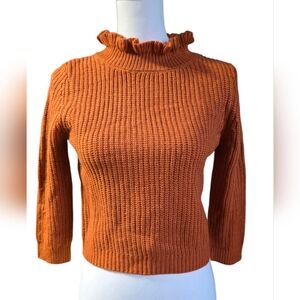 GB Girls Vibrant Orange Turtleneck Sweater
